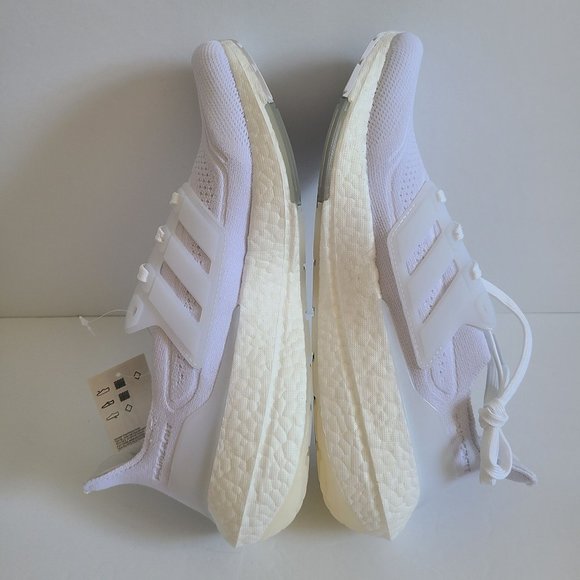 NEW Adidas Ultraboost 21 Running Shoes FY0379 Size 9 Triple White main image 8
